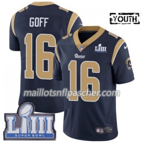 Maillot Los Angeles Rams Jared Goff 16 Nike Bleu 2019 Super Bowl LIII - Enfant